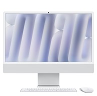 APPLE iMac AiO MWUC3D A, 61cm 24", M4 8 core chip, 8 Core GPU, 16GB RAM, 256GB SSD, srebrno